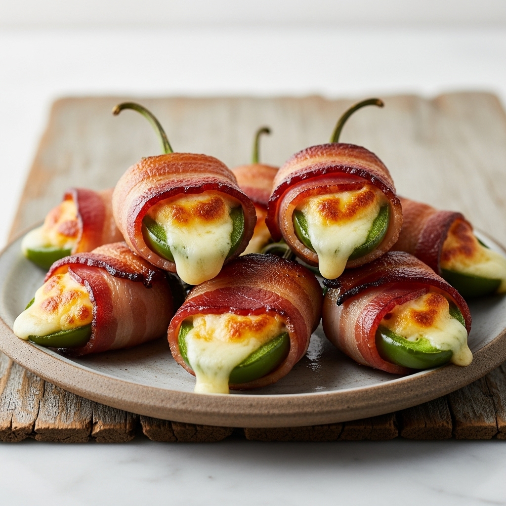 Sizzling Stuffed Jalapeño Poppers with Smoky Bacon Wrapped